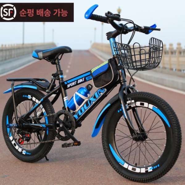 최신 초등학생자전거 22인치 삼천리자전거 접이식 저학년 단속 18인치 단일 기어 맨 자전거 블루 18인치 - 상품 이미지