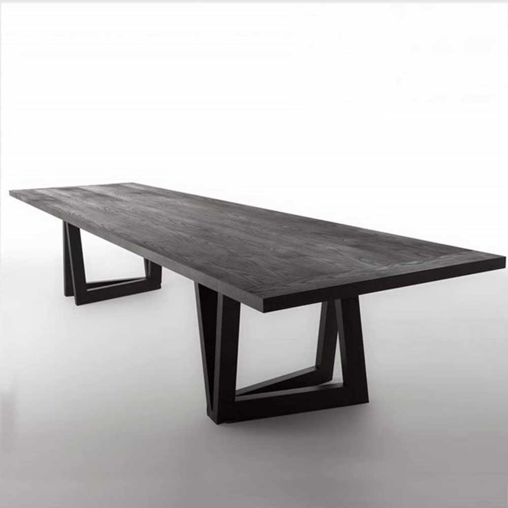 블랙 식탁 대형 모던 북유럽 사각 카페 거실 업소용 120x60x75cm - 상세 이미지 4