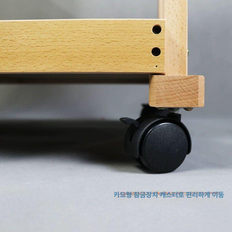 물감 선반 미술 수납 정리함 화방 이동식 유화 4단 그림 카트 - 상세 이미지 5