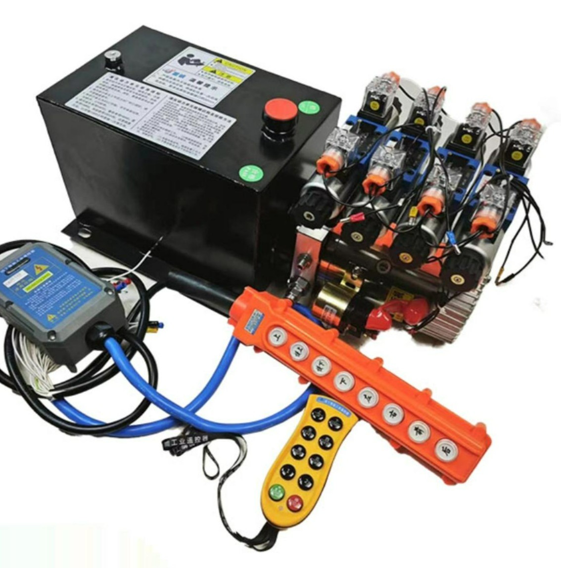 DC 유압 파워팩 전원 양방향 장치 모터 리프트 펌프 1.2kW 6채널 72V - 상품 이미지