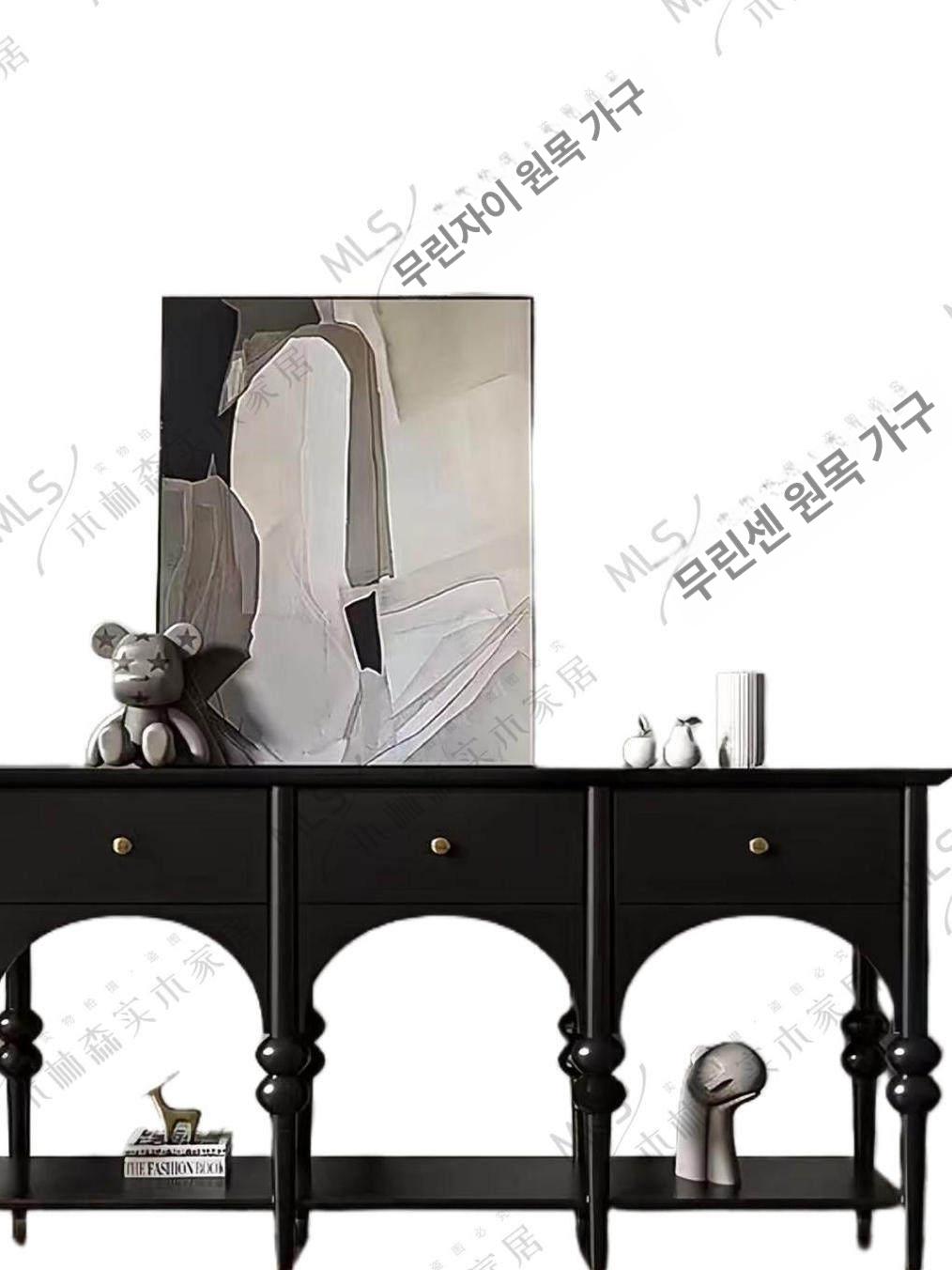 거실 진열장 서랍 모듈 피규어 콘솔 복도 서재 그릇 120 x 35x80cm 맞춤형 프레임 구조 - 상세 이미지 5