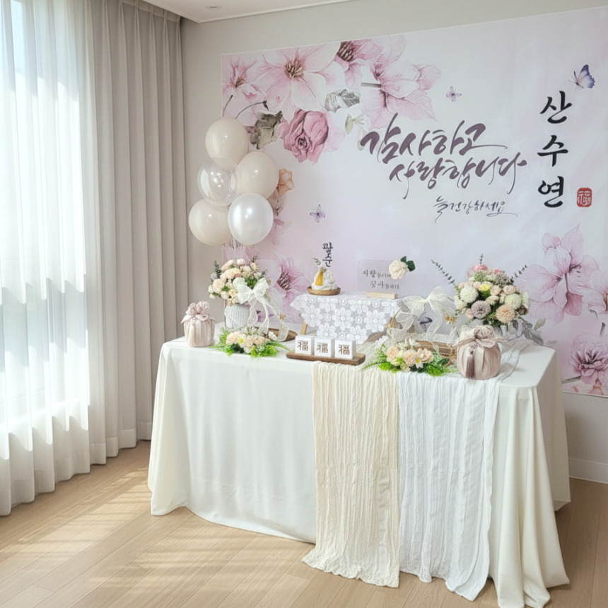 [당일발송가능] 팔순상차림대여 산수연 셀프 잔치상 80세 B03블라썸 - 상품 이미지