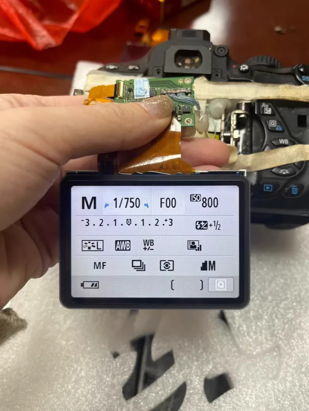 650D 700D 화면 디스플레이 터치 기능 LCD DSLR 카메라 새 어두운 모서리 없음