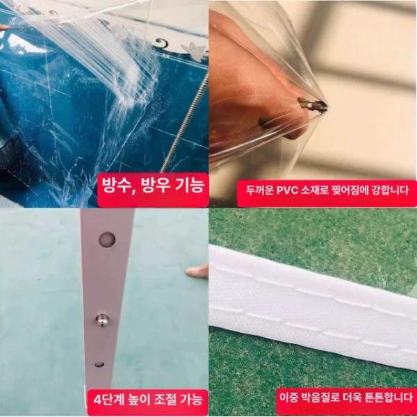 튼튼한 간이 보관함 옥상창고 농기구 두꺼운 창고 접이식 자동 프레임 2x2 - 상세 이미지 3