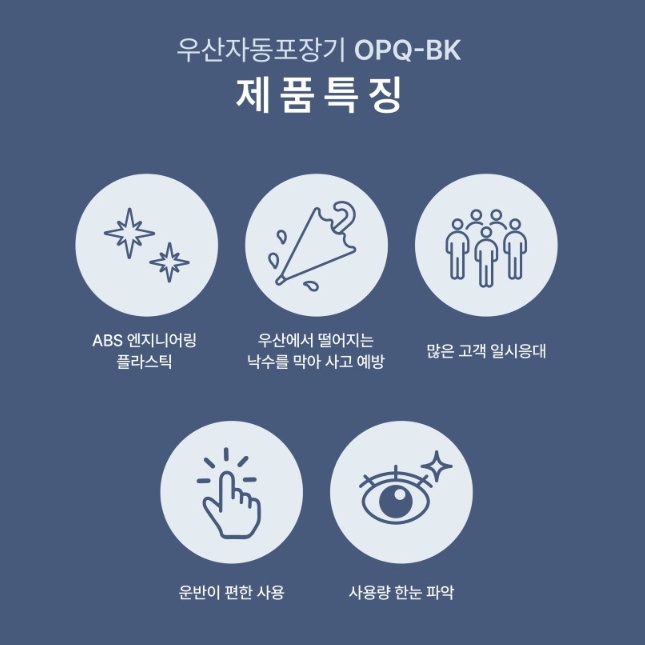 업소용 2구 우산자동포장기 빌딩입구 국산 우산비닐포장기 - 상세 이미지 4