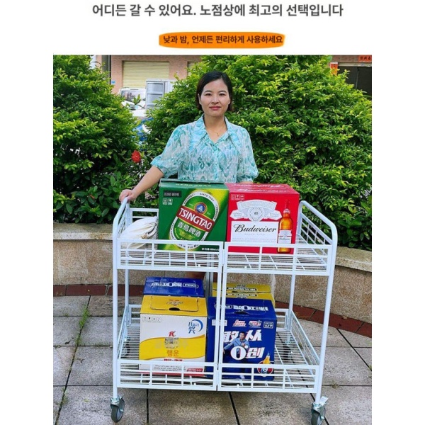 최신형 이동식 야시장 접이식 플리마켓 가판대 폴딩 포장마차 소형 화이트 80x56x90 - 상세 이미지 5