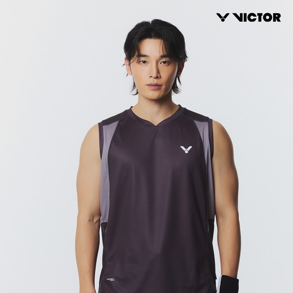 빅터 2026SS VT26BGW101M 뉴트럴 그레이라인 반팔 남성 경기티셔츠 - 상품 이미지