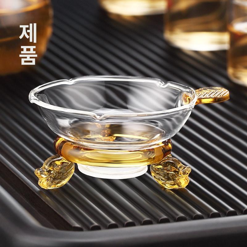 차 거름망 티 스트레이너 보이차 홍차 스텐차망 인퓨저 옐로우리프 필터+스몰 드래곤 코스터 - 상세 이미지 4