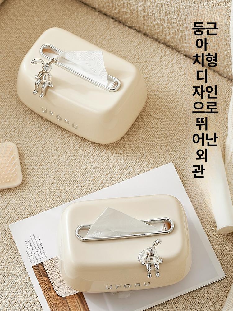 티슈 케이스 북유럽 인테리어 소품 거실 티슈박스 아크릴 기본 - 상세 이미지 5
