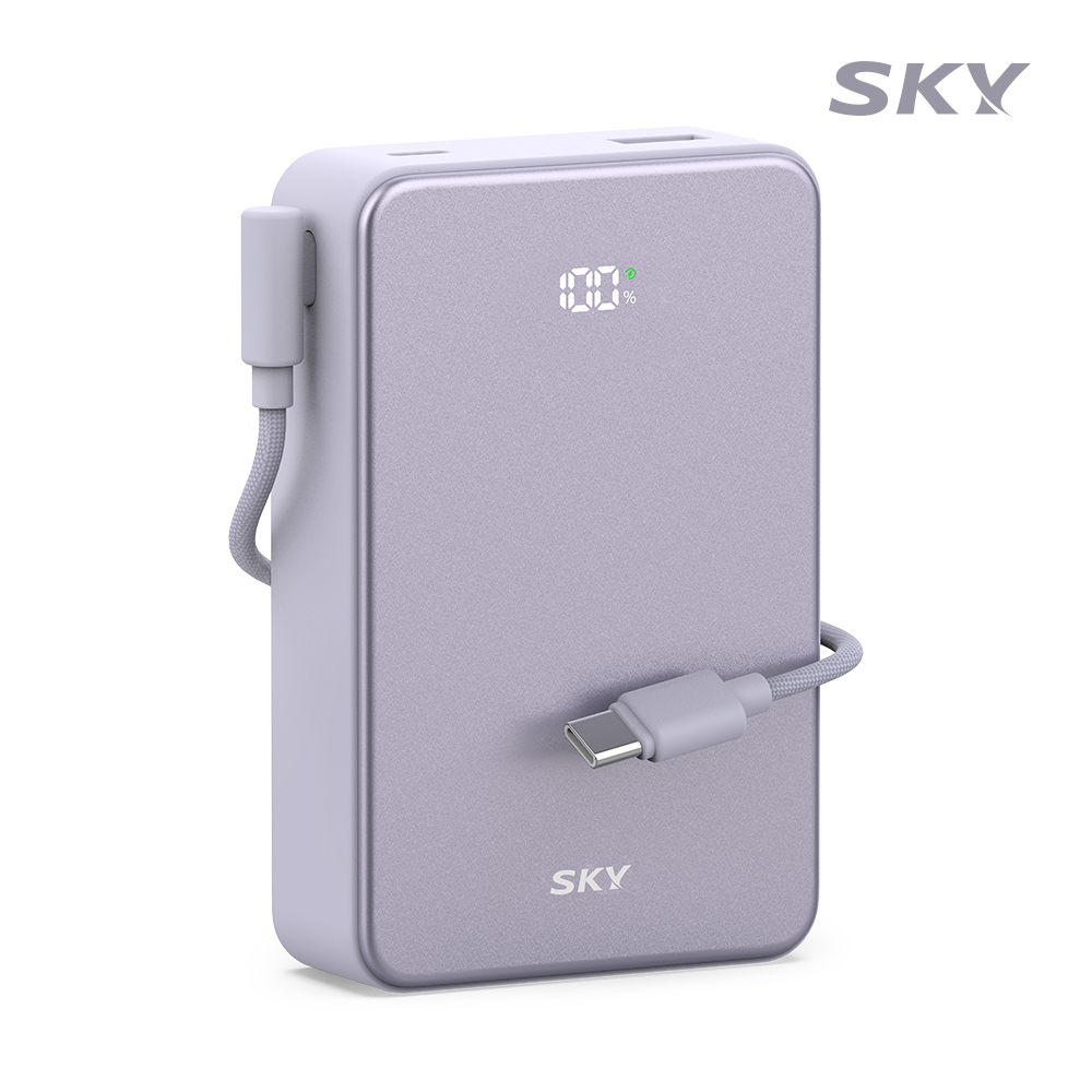 스카이 필 큐브 20000mAh PD QC 22.5W A20 보조배터리 퍼플 - 상품 이미지