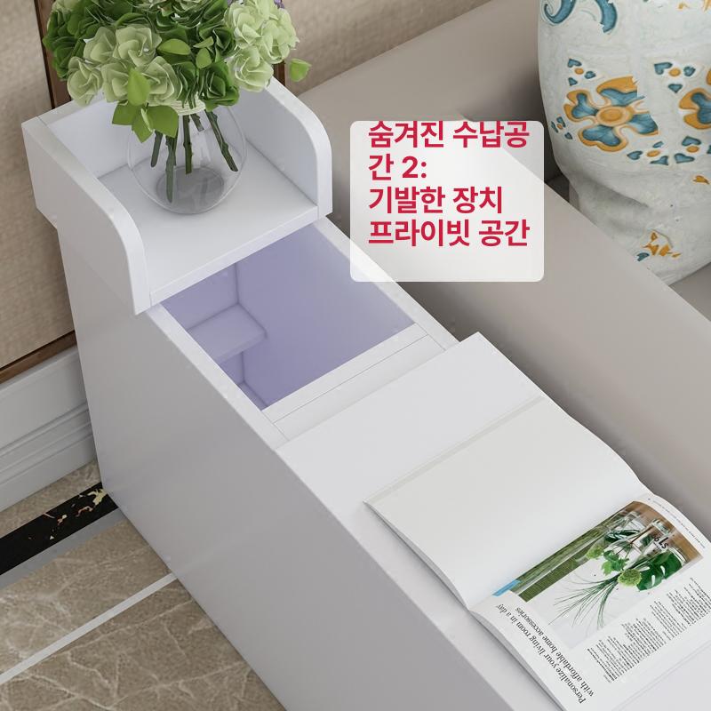 사이드테이블 소파 옆 틈새 거실 슬림 수납장 협탁 티테이블 사이드 - 상세 이미지 4