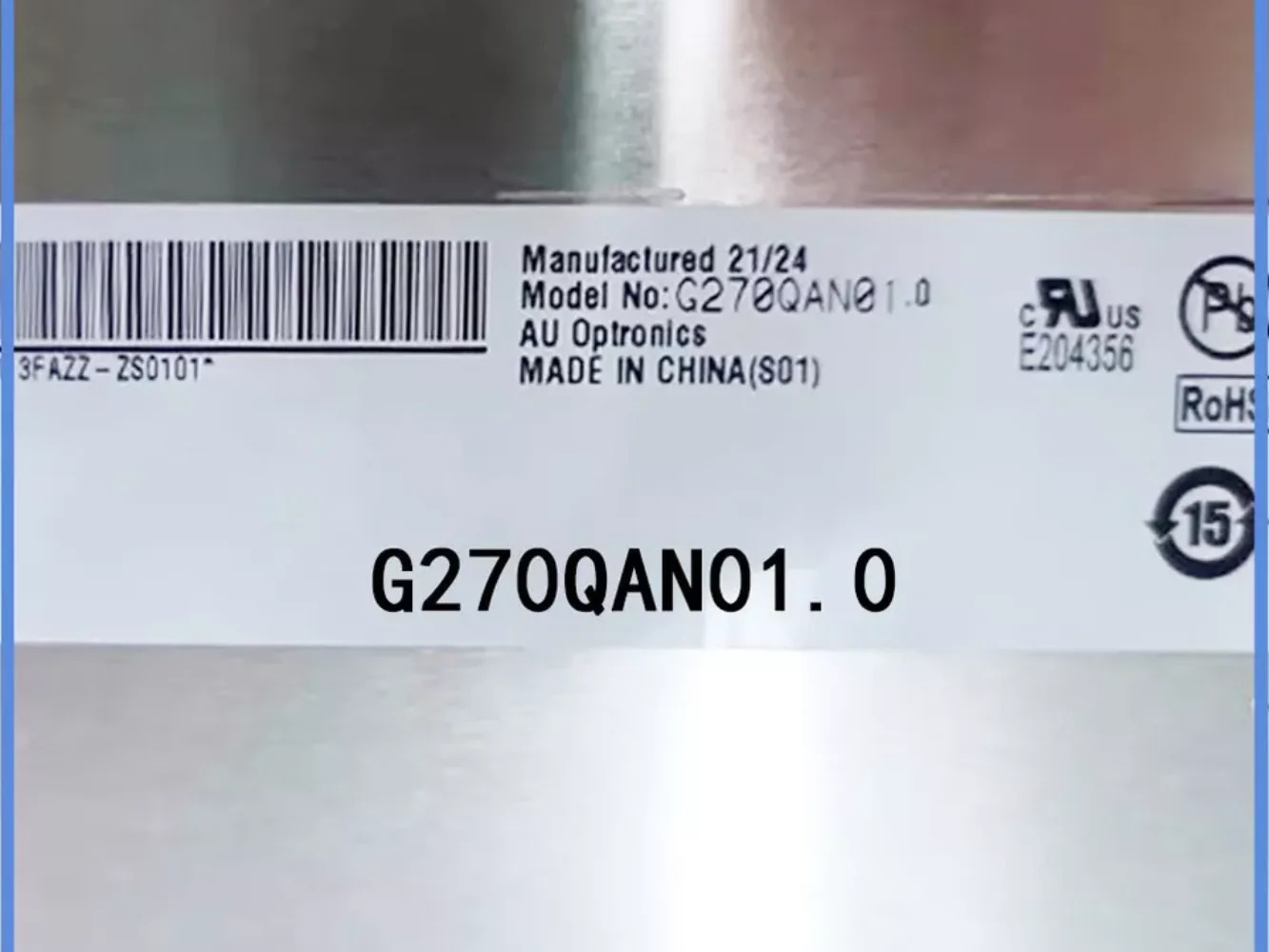 LCD 디스플레이 스크린 모듈 G270QAN01.0 27 인치 Auo 완전 리퍼