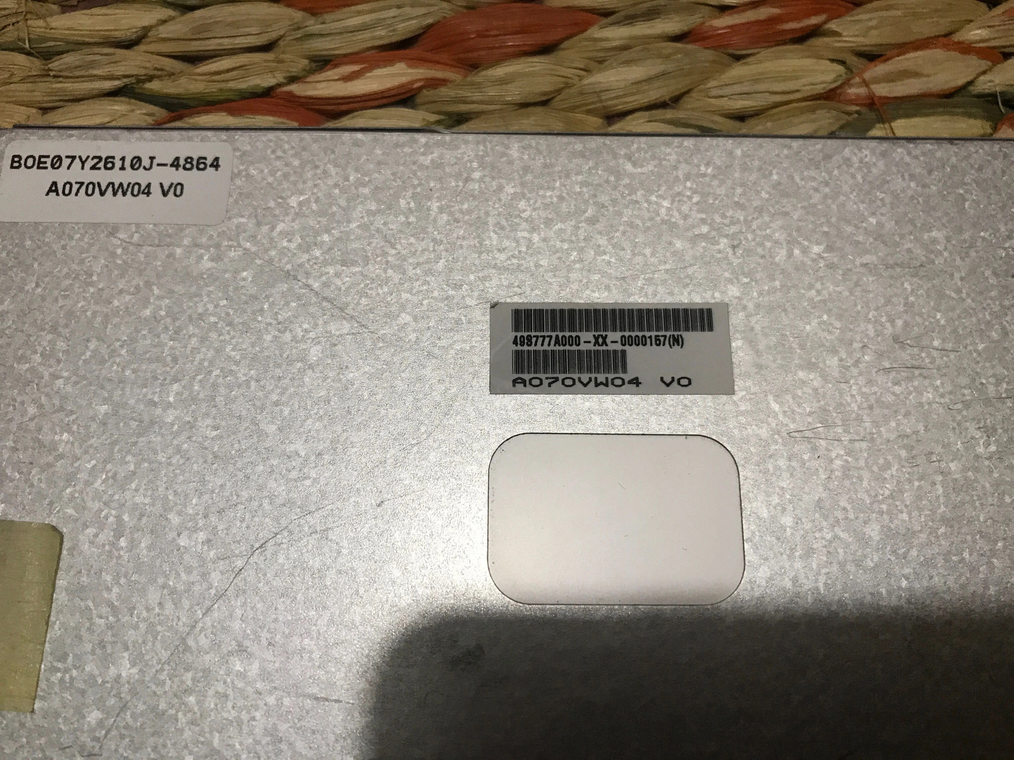 LCD 디스플레이 화면 A070VW04 V0