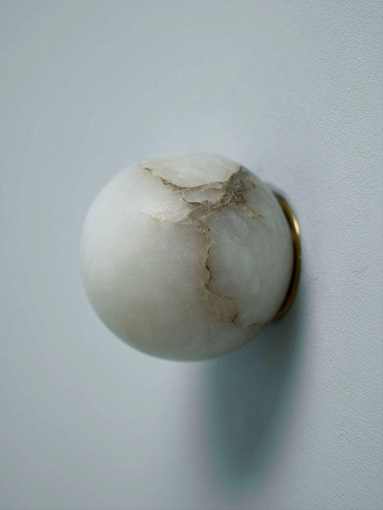 스페인 대리석 벽조명 12cm 중세 월램프 미니멀 12cm 내추럴 웜 - 상세 이미지 3