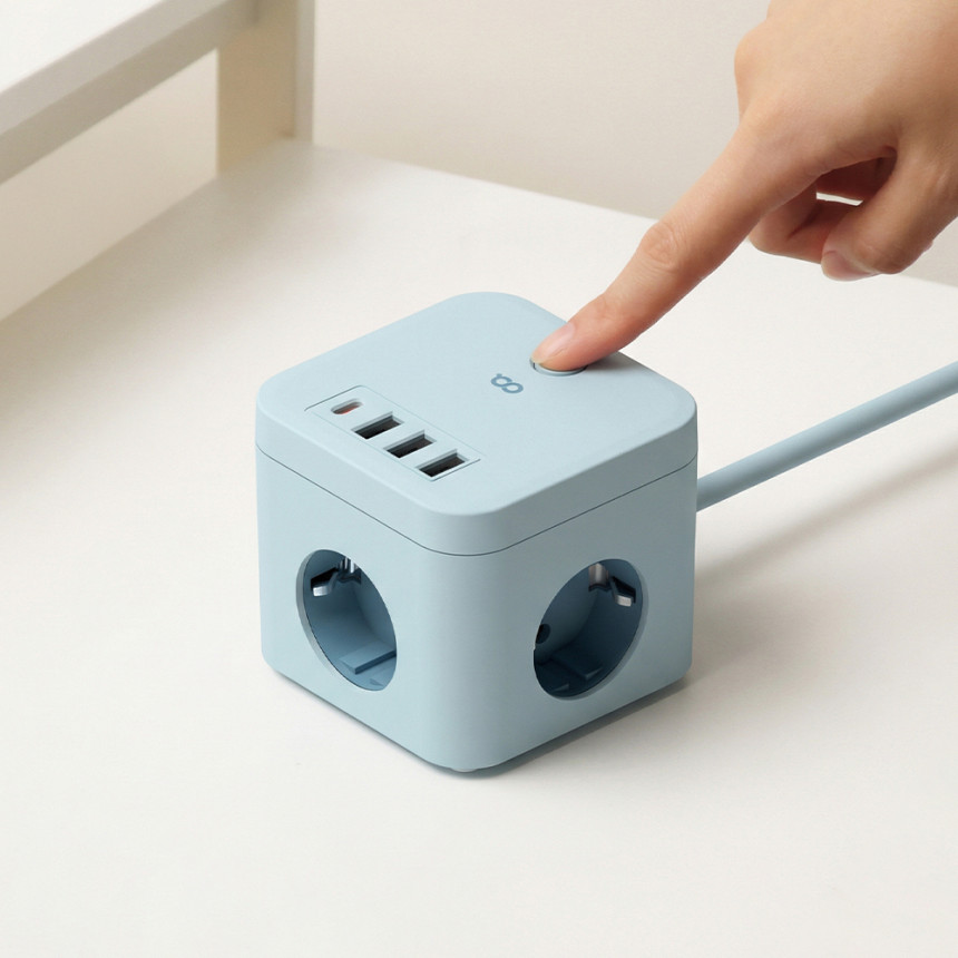 오아 큐브 멀티탭 PD35 대용량 4000W 콘센트 USB C타입 고용량 멀티 3구 어댑터 사진 5