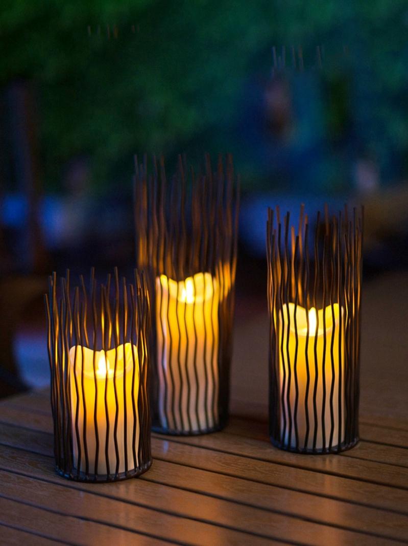 LED 전기초 모조 촛불 투명 가정용 장식등 리모컨 아이보리 7.5 x 10cm 배터리 리모컨 - 상세 이미지 4