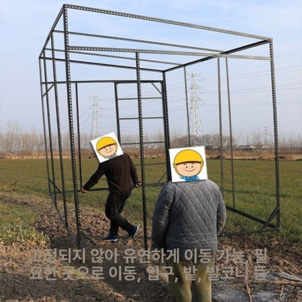 프리미엄 투명 텐트 캐노피 방수 그늘막 간이 몽골 거치형 블랙 프레임 1.8mx1.2mx1.9m - 상세 이미지 4