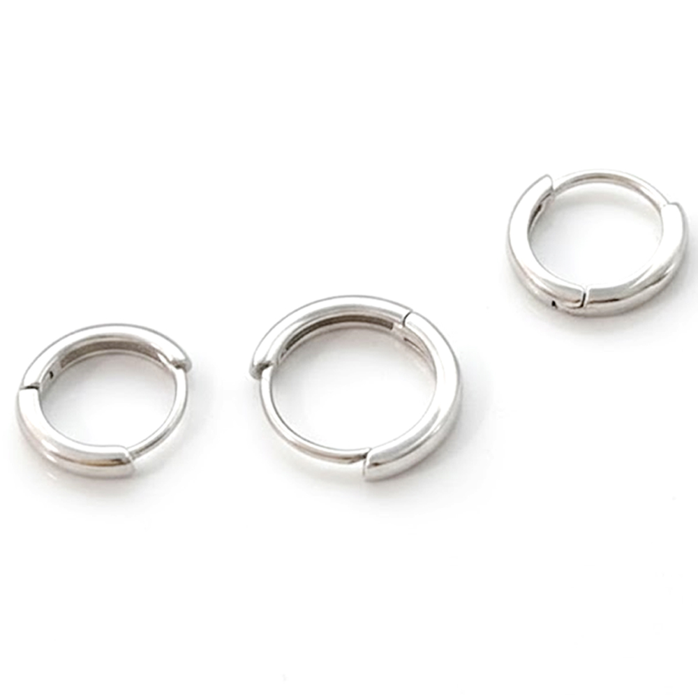 S925 순은 원터치 링귀걸이 5mm 7mm 9mm 아르제아 이미지 2