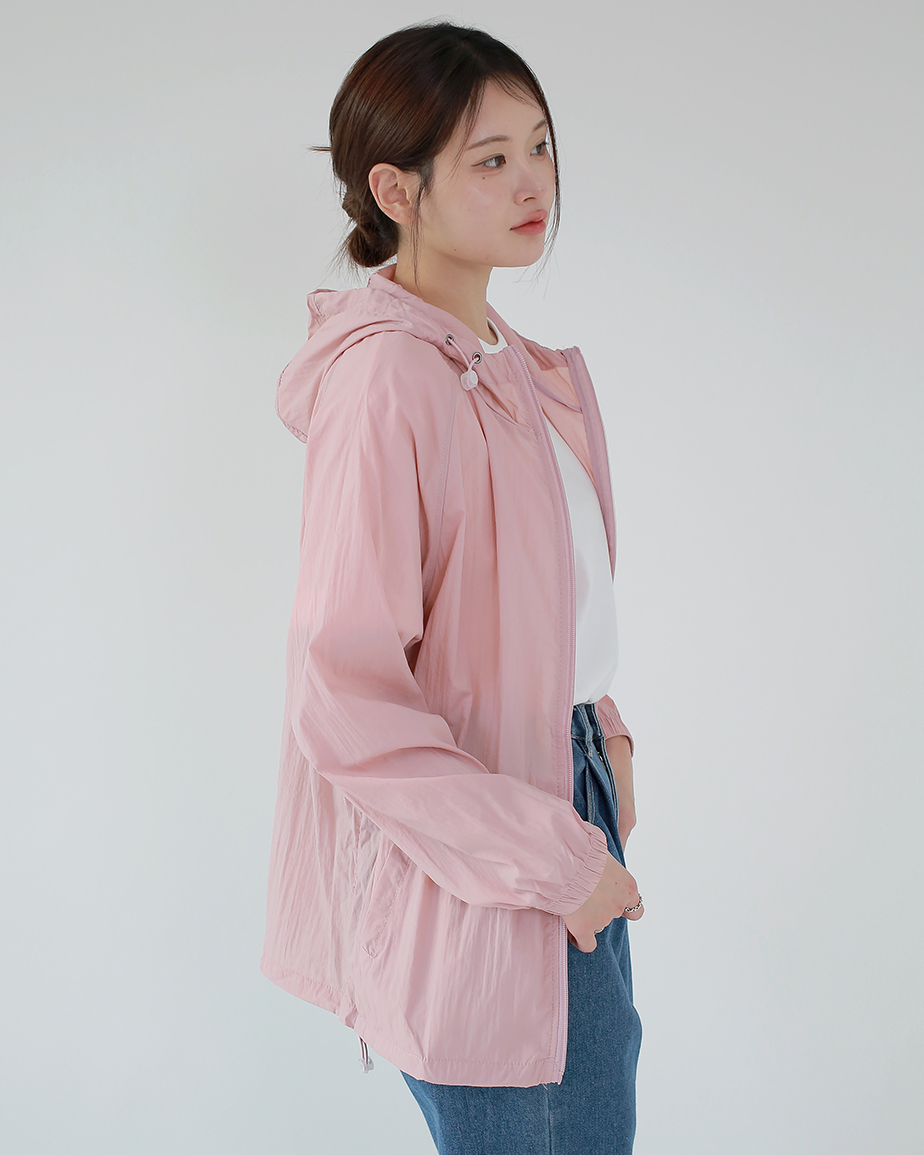 FTFL 윈드 남녀공용 초경량 윈드브레이커 후드 집업 바람막이 등산복 운동복 자켓 봄여름 - 상세 이미지 4