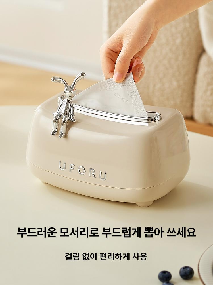 티슈 케이스 북유럽 인테리어 소품 거실 티슈박스 아크릴 기본 - 상세 이미지 4
