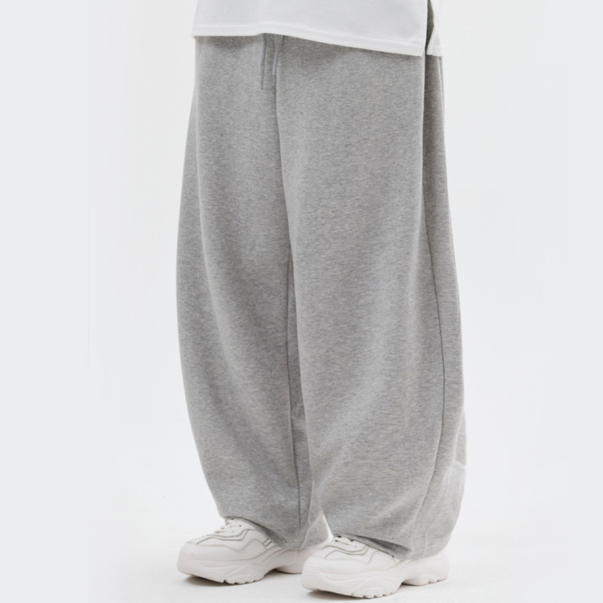 커브드 사이드 핀턱 벌룬 스웨트 팬츠 스웻팬츠 3color