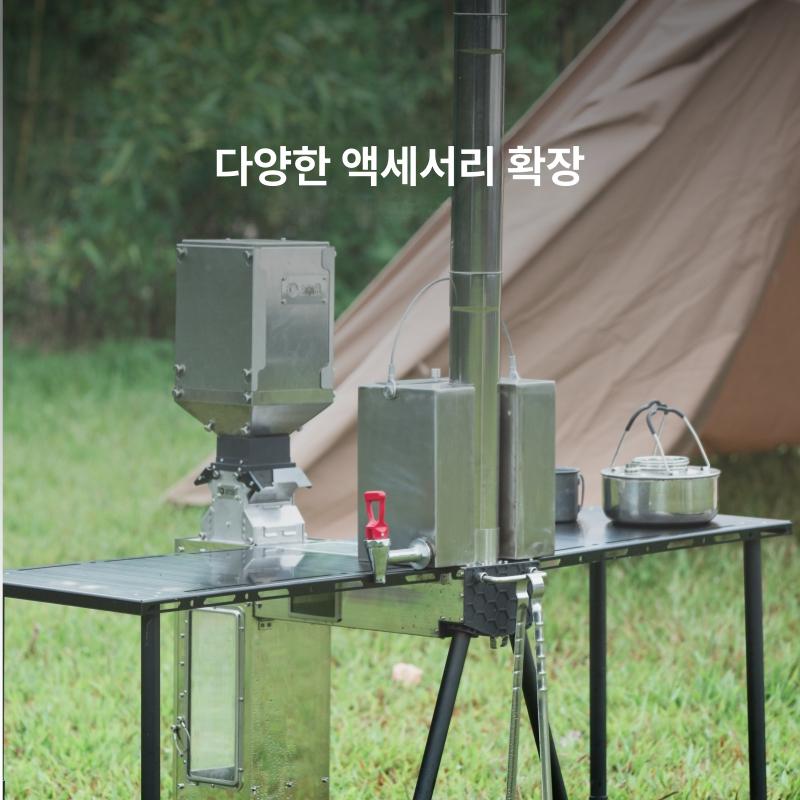 장작 난로 화목 캠핑 소형 캠핑용 옛날 무쇠 펠렛 난방 기린 버너 미니 캐빈 사이드 테이블 1개 - 상세 이미지 3