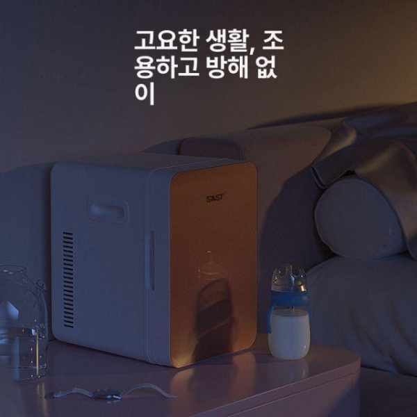 초소형 스마트 미니 차량용 가정용 원룸 학생용 소형 냉장고 6L 브라이트문화이트 차량용 - 상세 이미지 3