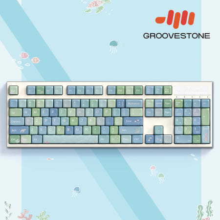 엠스톤 그루브스톤 GV10 키보드 젤리피쉬, 저소음 밀키S축 45G