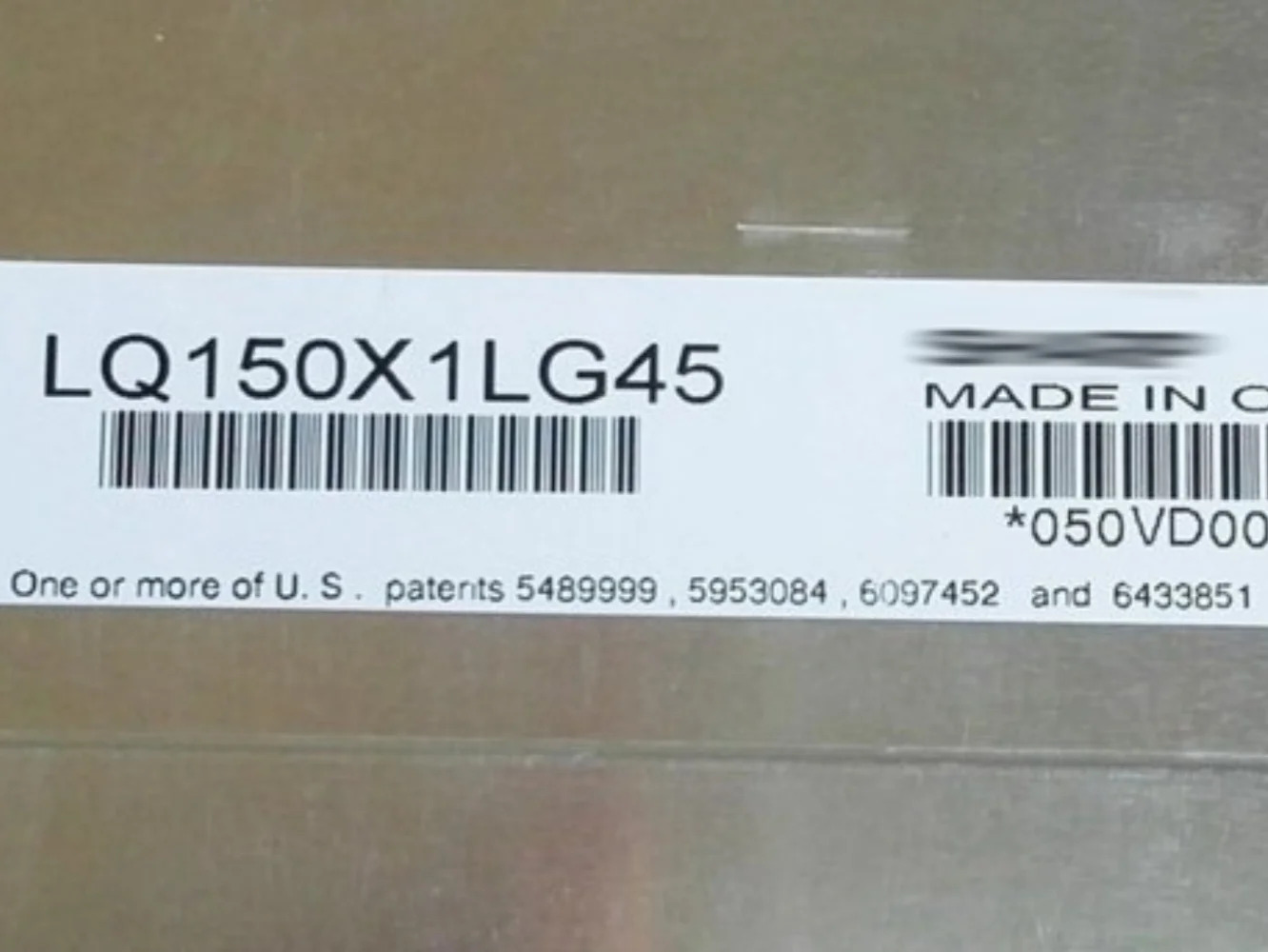 오리지널 산업LCD 화면 LQ150X1LG45