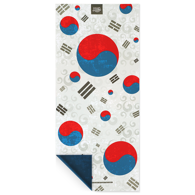 알록 극세사 스포츠 양면디자인 타월 40 x 90cm 75g, 태극기 I, 1장 - 상품 이미지