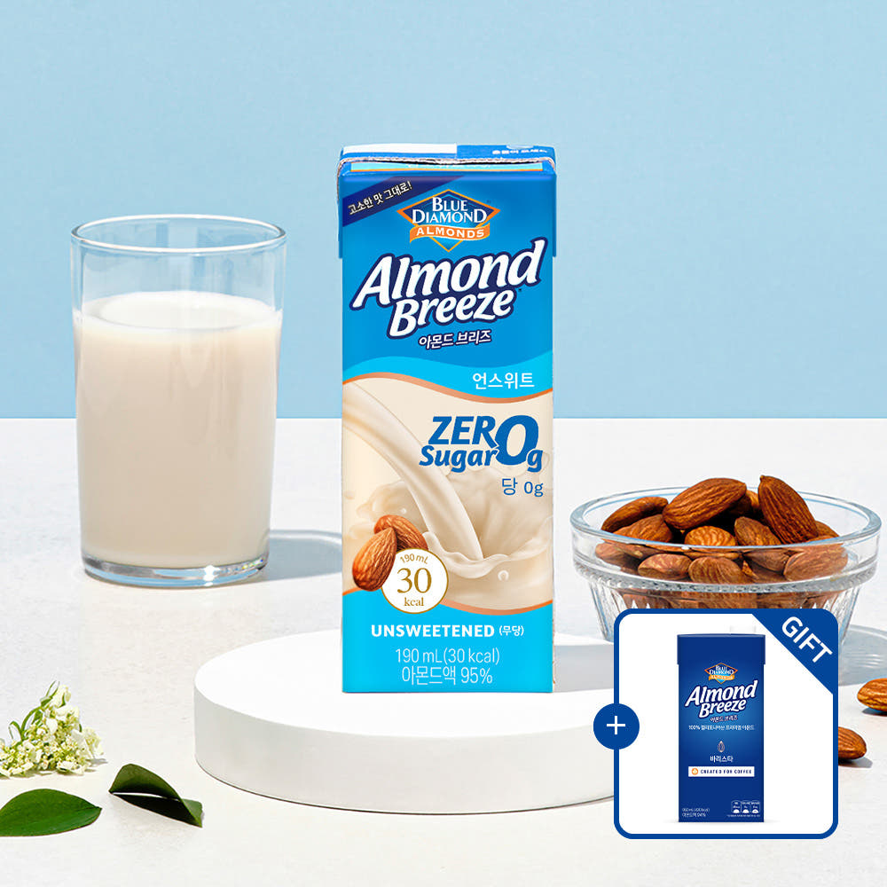 아몬드브리즈 언스위트 제로슈거 190ml 24팩 + 바리스타 950ml