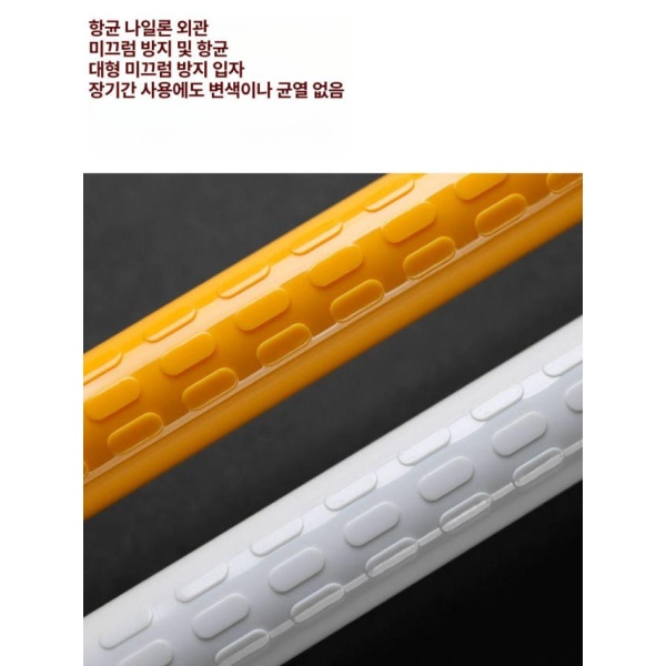 프리미엄 계단난간대 ABS외관 풀장 스테인레스내관 미끄럼방지 벽고정 2기둥 옐로우 - 상세 이미지 4