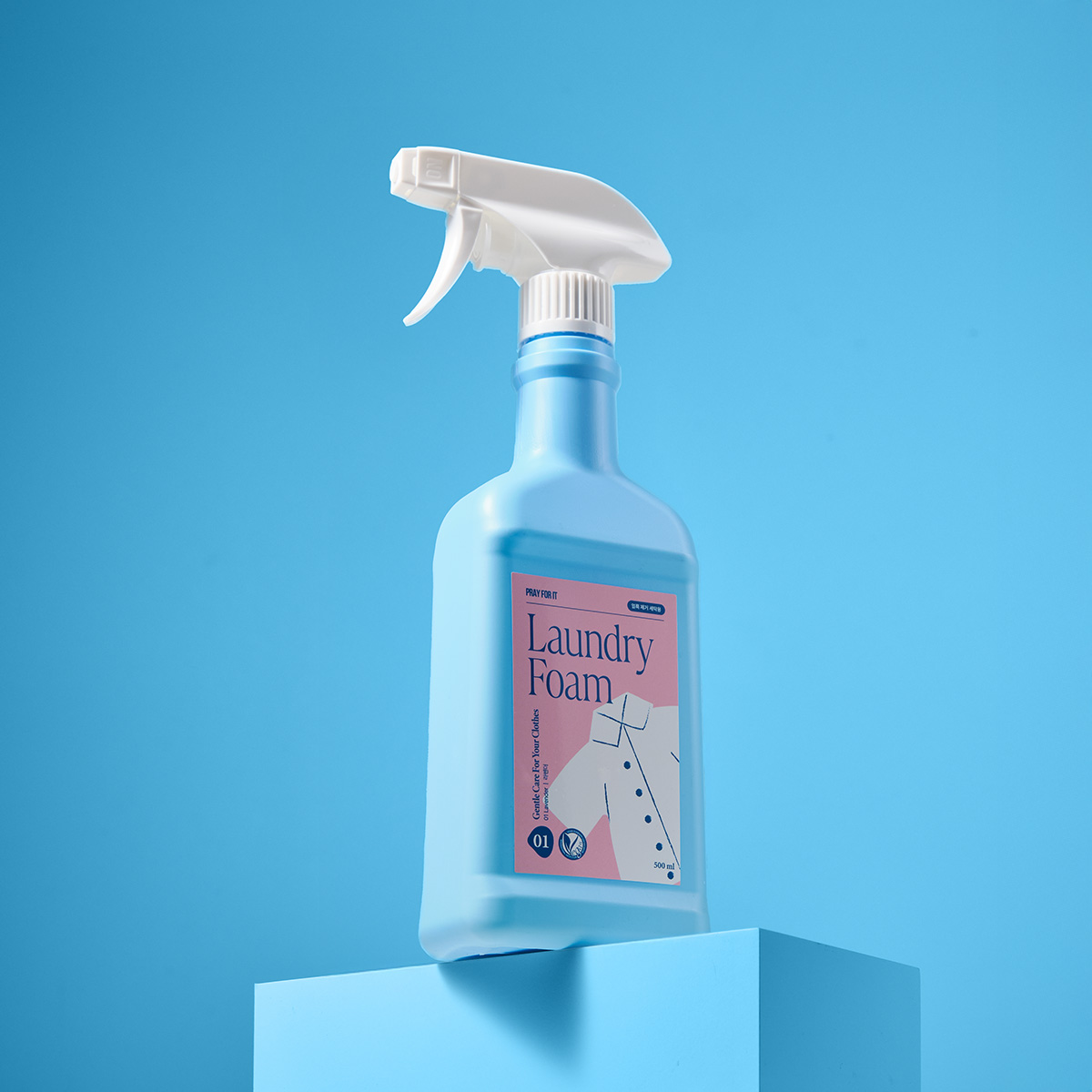 세탁폼 효소 자연유래 유아 옷 생리혈 피 여성속옷 얼룩 제거제 500ml, 1개 제품 이미지