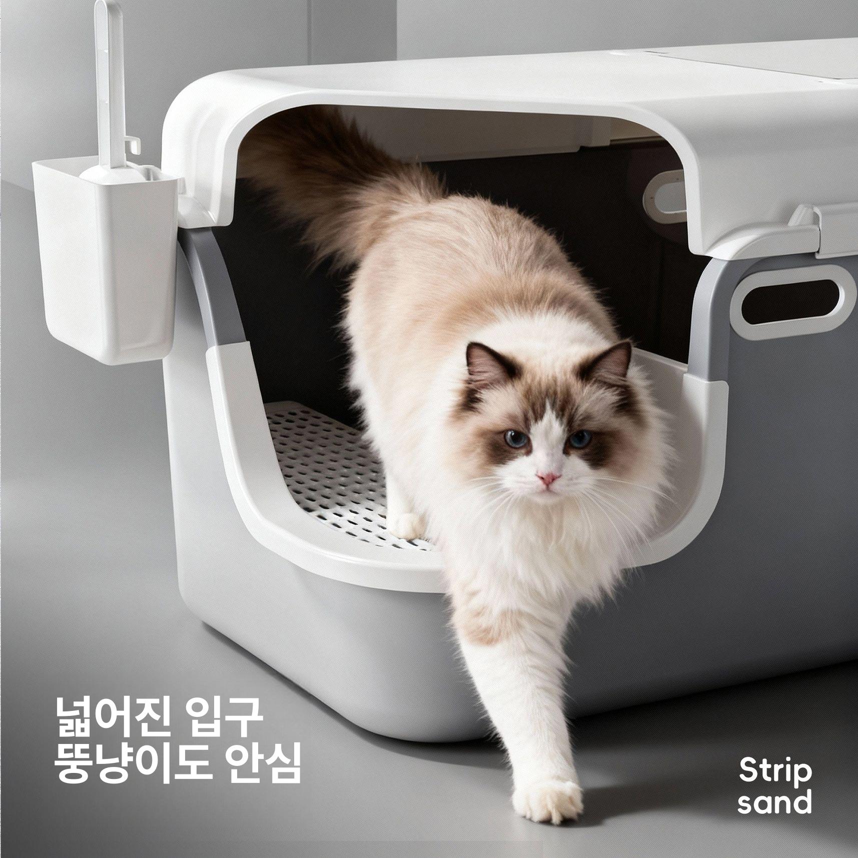 복도형 반려묘 화장실 냄새 초대형 고양이 자동 초대형 모래 가정용 실내 인테리어 - 상세 이미지 4