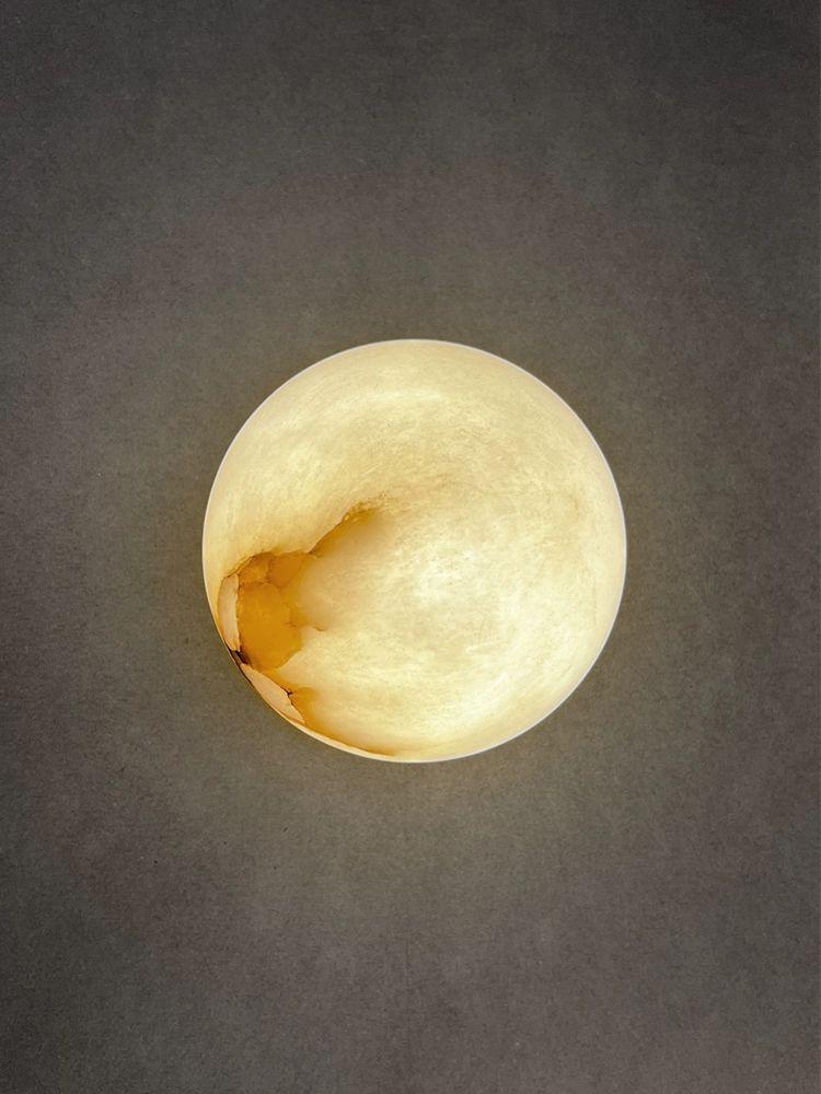 스페인 대리석 벽조명 12cm 중세 월램프 미니멀 12cm 내추럴 웜 - 상품 이미지