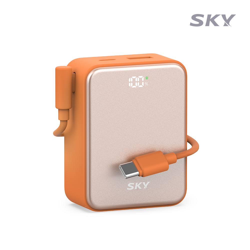 스카이 필 큐브 10000mAh PD QC 22.5W A10 보조배터리 오렌지 - 상품 이미지