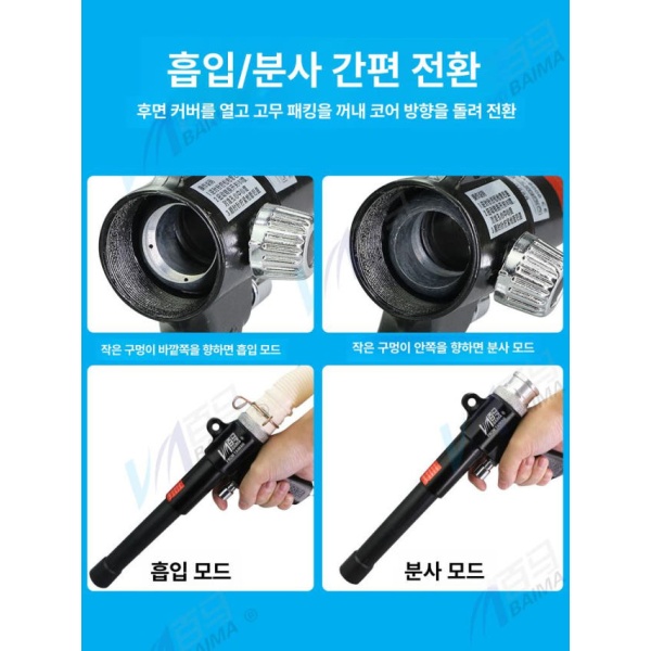 최강 파워건 고압 에어 청소건 공업용 스탠다드 먼지제거 튜브 010K 플라스틱 - 상세 이미지 3