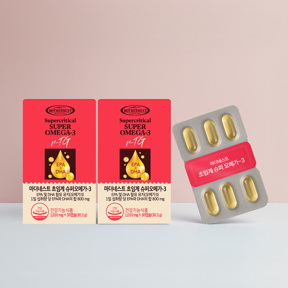 마더네스트 초임계 슈퍼오메가-3 EPA+DHA 800mg 30캡슐, 2개 - 상세 이미지 2