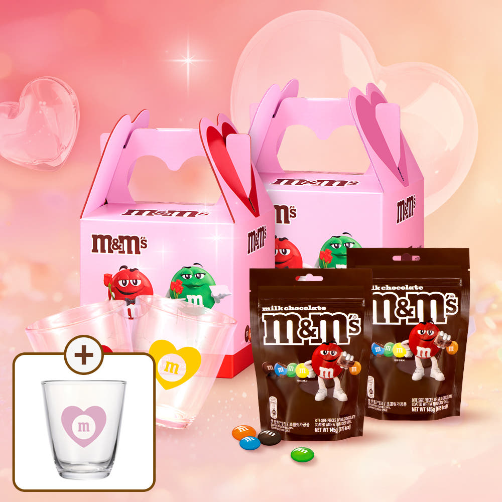 엠앤엠즈 유리컵기획팩 1+1