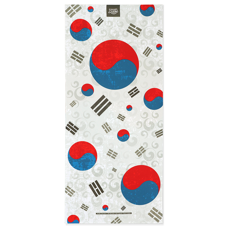 알록 극세사 스포츠 양면디자인 타월 40 x 90cm 75g, 태극기 I, 1장 이미지 6