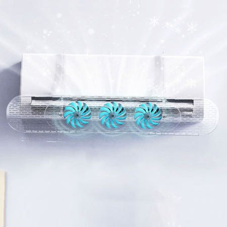 MAMEGREEN 에어컨 바람 확산 무동력 순환 실링팬 벽걸이형 냉방효율 향상 가정용