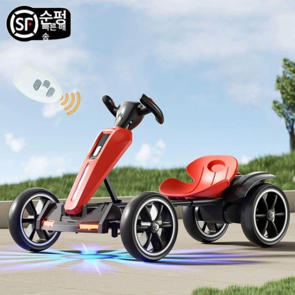 궁극의 2025년형 전동 고카트 기본형 크레이지카트 전력 구동 흰색 단일구동+소형 배터리+좌석 바퀴 전기 구동 - 상세 이미지 4