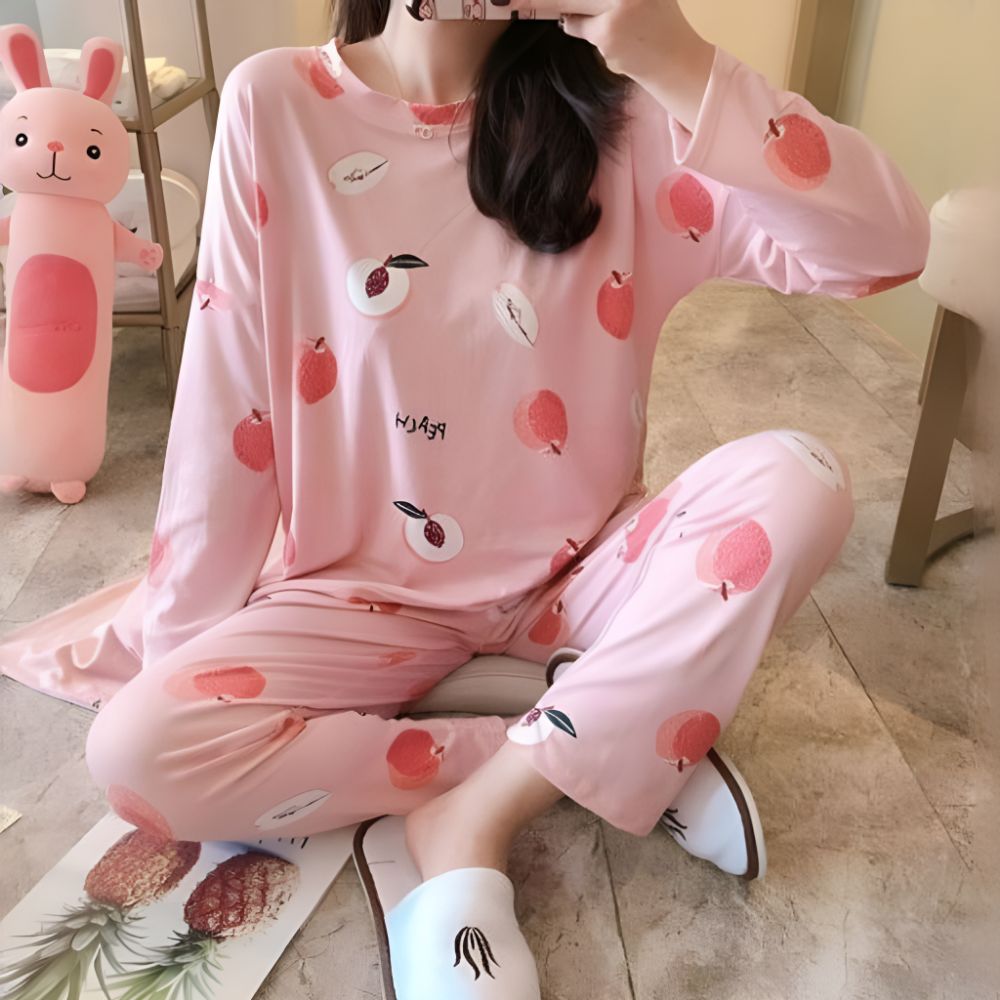 캐릭터잠옷 봄파자마 여성실내복원피스 홈웨어 동물 19종 - 상세 이미지 5
