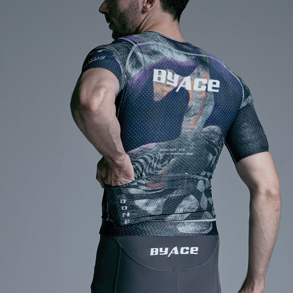 BYACE DONE 바야스던 남성 자전거 반팔 져지 사이클 저지 26BD130M 퍼플그레이 - 상세 이미지 4