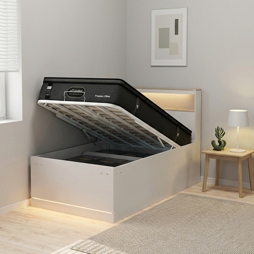 스스디 제니 LED 리프트업 SE0 수납 침대 SS 슈퍼싱글 높이 400