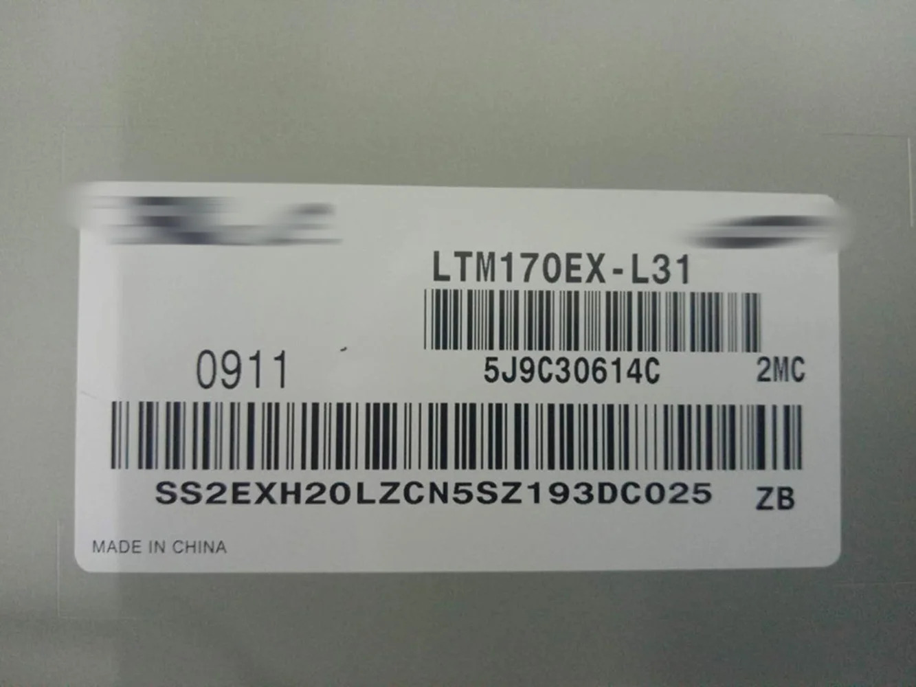 오리지널 LTM170EX-L31 LCD 디스플레이 화면 신