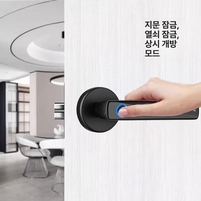 디지털 지문 번호키 실내 목문용도어락 방문 목문도어락 TTLOCK F88 블랙 - 상세 이미지 4