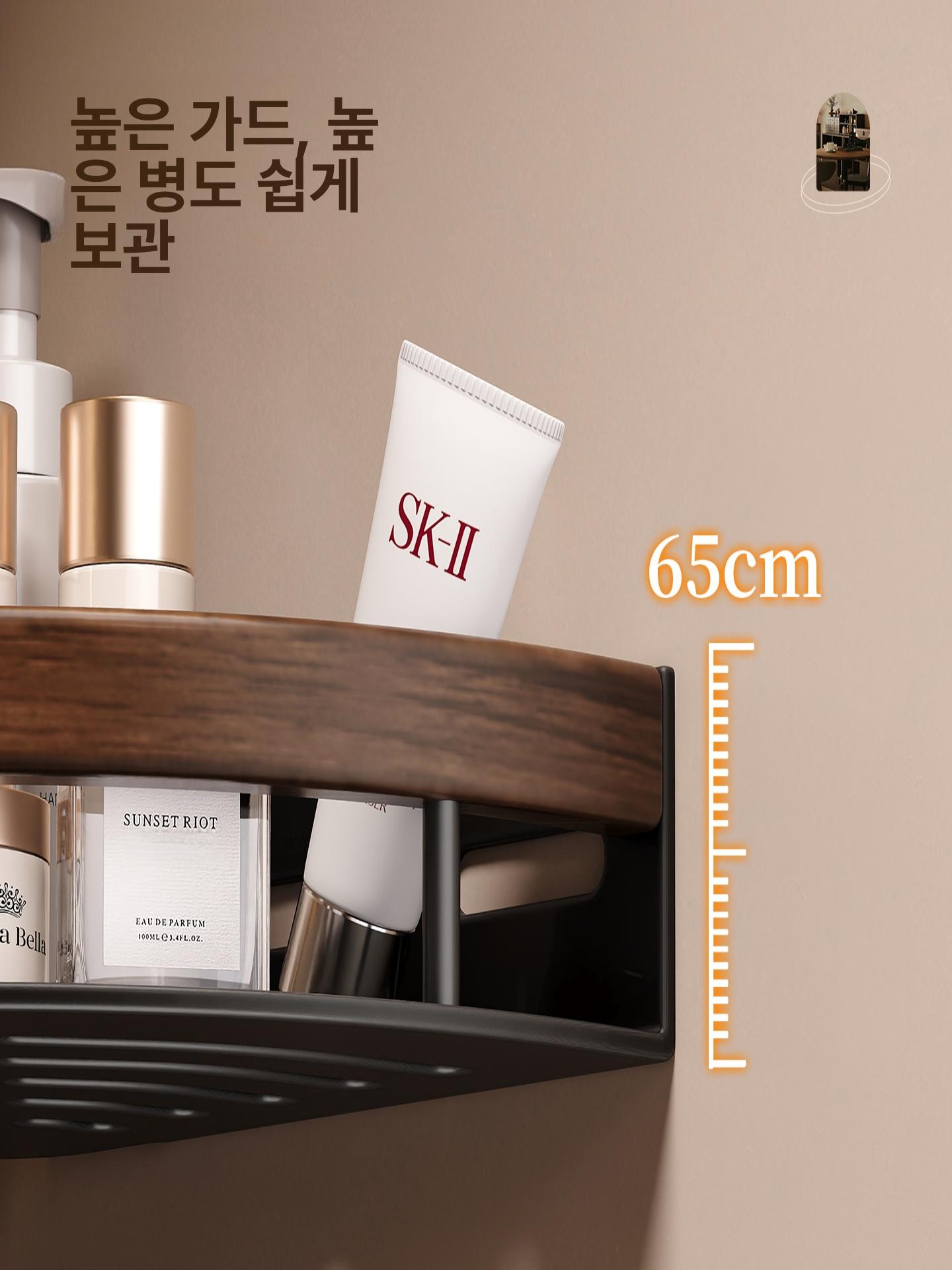 화장품 정리대 아크릴 진열장 멀티박스 수납 네일 보관함 1단 높이 확장 이중층 - 상세 이미지 5