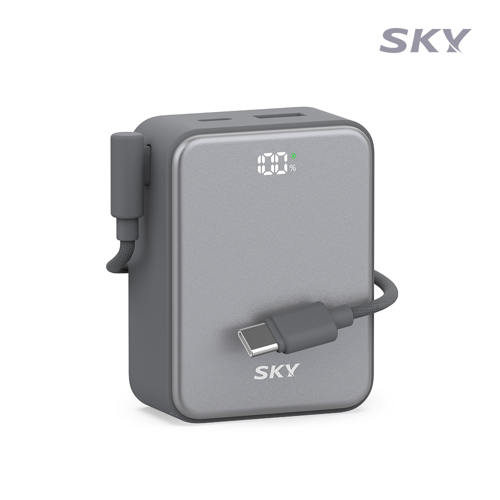 스카이 필 큐브 10000mAh PD QC 22.5W A10 보조배터리 그레이 - 상품 이미지