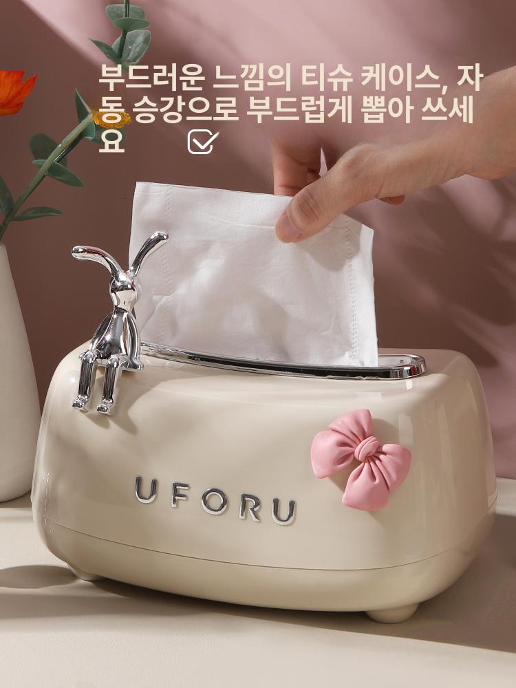 티슈 케이스 북유럽 인테리어 소품 거실 티슈박스 아크릴 기본 - 상세 이미지 2